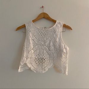 White lace top